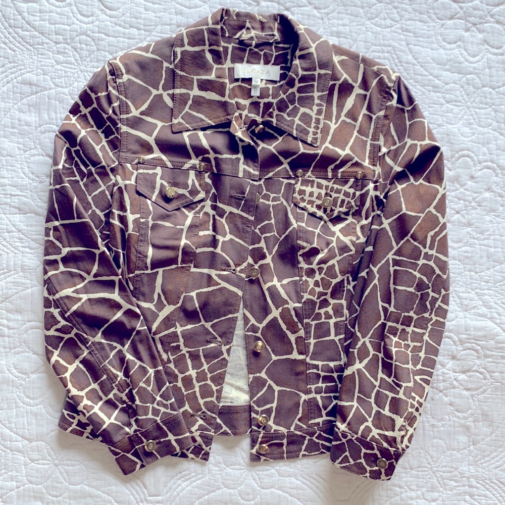 Escada giraffe print jacket